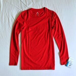 NWT Champro dri-gear compression long sleeve crew neck youth large scarlet red